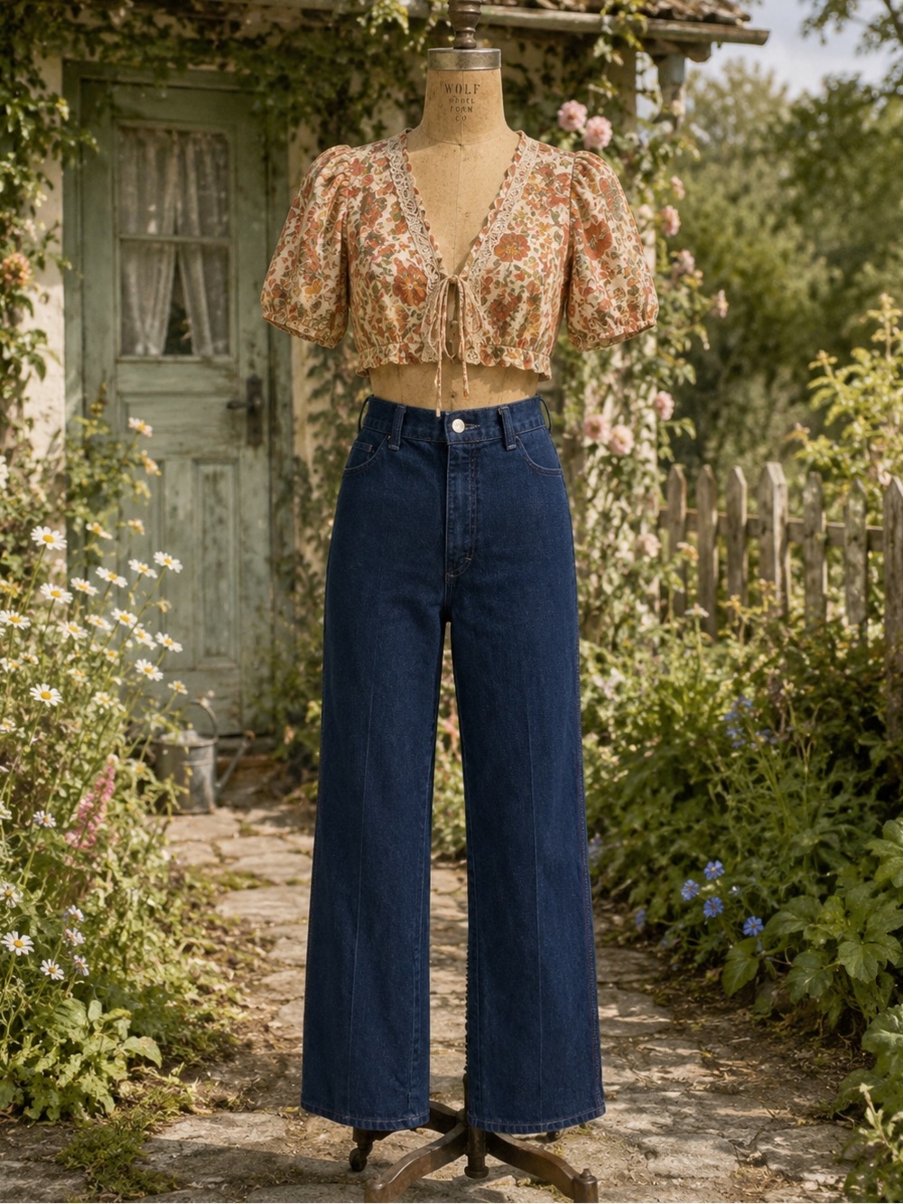 Vintage 1970s Sweet Cheeks Dark Denim Jeans